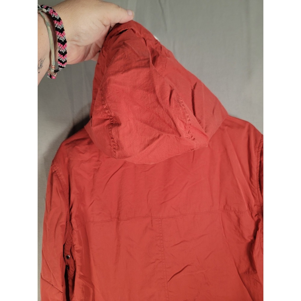 Vintage Y2K Abercrombie Fitch Utility Field Jacket Womens XS Rust Red Hooded - Picture 11 of 15
